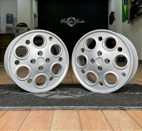 RODAS ALFA ROMEO M2 ARO 15 FURAÇÃO 4X98 PRATA