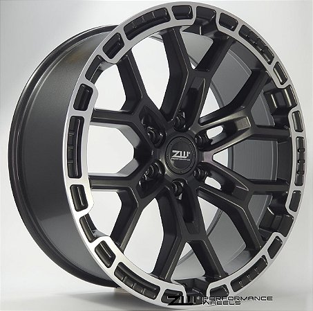 RODAS ZWTFR1 ARO 22 FURAÇÃO 6X139 PRETO DIAMANTADO