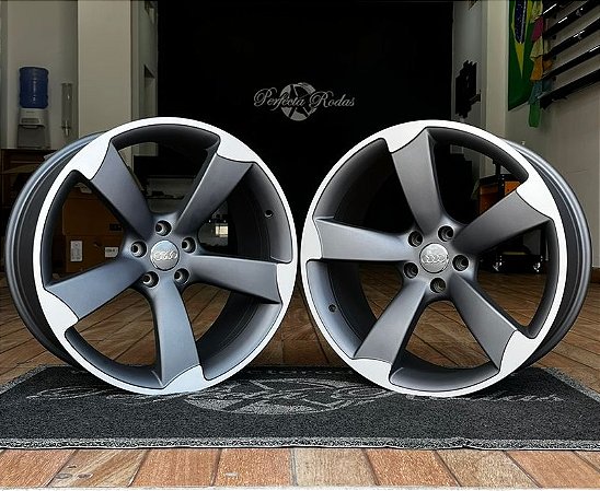 RODAS AUDI LEGACY ARO 20 Furação 5X112 tala 9 GRAFITE