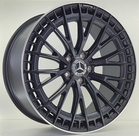 RODAS MERCEDES R6337 ARO 20 DUAS TALAS FURAÇÃO 5X112 PRETO FOSCO