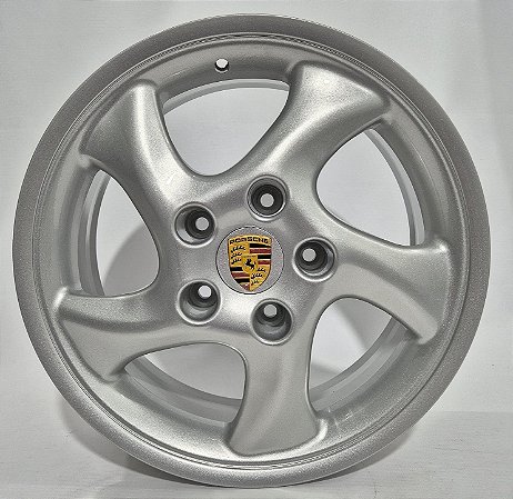 RODA PORSCHE CUP 3 ARO 17 PRATA FURAÇÃO 5X130
