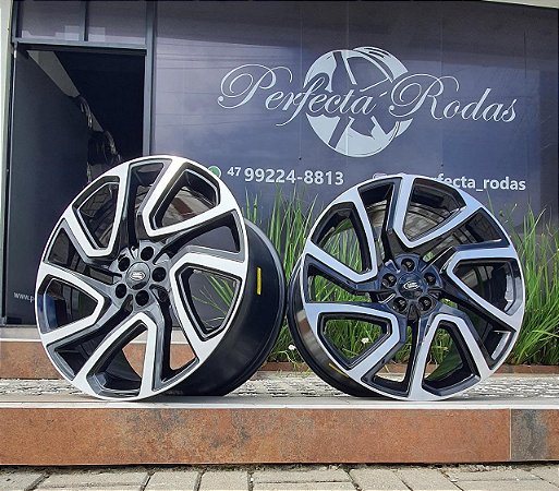 RODAS LAND ROVER DYNASTY ARO 22 FURAÇÃO 5X120 PRETA DIAMANTADA