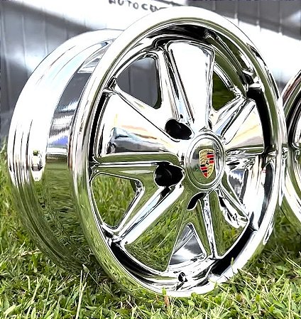 RODAS FUCHS CROMADAS ARO 15 DUAS TALAS FURAÇÃO 5X130