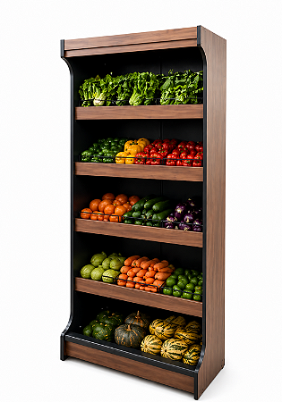 Expositor HortiFruti Vertical para Supermercados