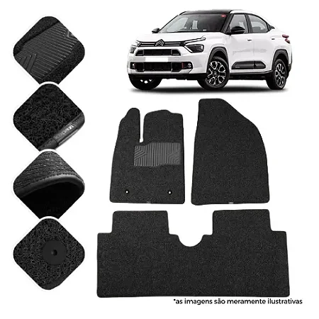 Tapete Automotivo Vinil Kapazi Citroen Basalt PRETO