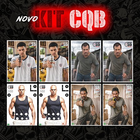 Kit CQB | 100 Alvos para Treinamento de Tomada de Decisão