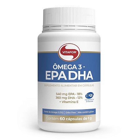 Ômega 3 EPA e DHA 1g (60 Cápsulas) - Vitafor