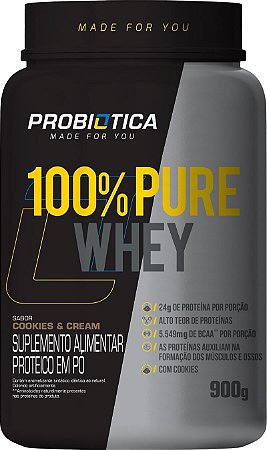 100% Pure Whey POTE 900g - Probiótica - BEST NUTRITION SUPLEMENTOS