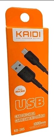 Cabo tipo micro USB kaidi 1m