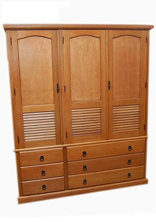 Guarda Roupas Liso Venezianas 6 Gavetas 159cm x 200cm