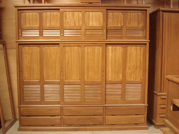 Guarda Roupas Liso Venezianas 6 Gavetas Maleiro Duplex 255cm x 240cm