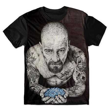 Camiseta T-shirt As Braba Walter White Full Print Preta