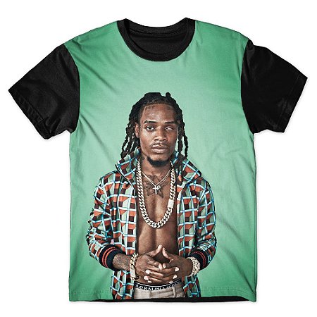 Camiseta T-shirt As Braba Fetty Wap Full Print Preta