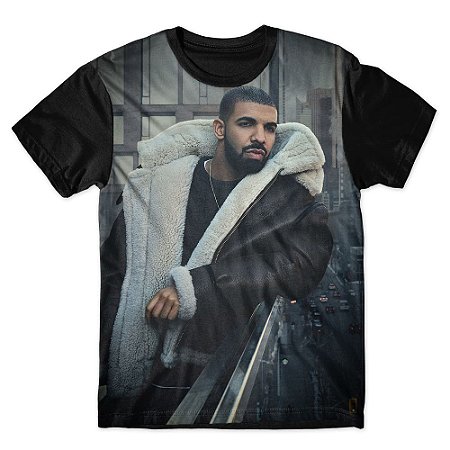 Camiseta T-shirt As Braba Drake Casaco Full Print Preta