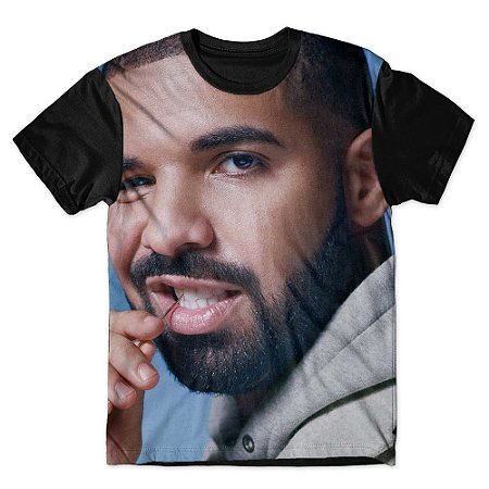 Camiseta T-shirt As Braba Drake Palitando Full Print Preta