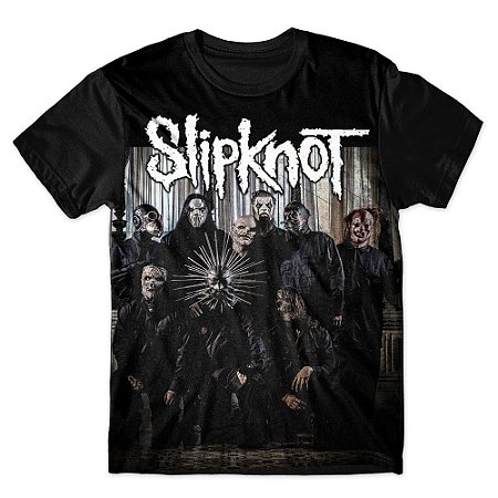 Camiseta T-shirt As Braba Slipknot Full Print Preta