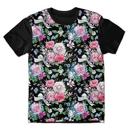 Camiseta As Braba Masculina Flores Full Print