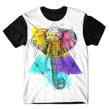 Camiseta As Braba Masculina Elefante Triangulo Full Print