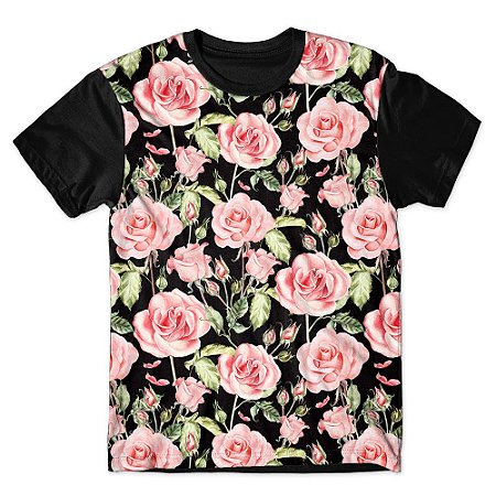 Camiseta As Braba Masculina Rosas Full Print