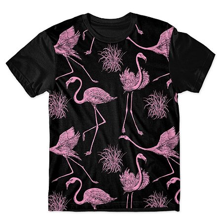 Camiseta As Braba Masculina Flamingos Full Print
