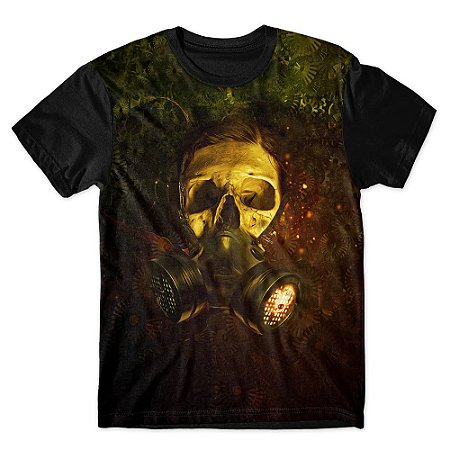 Camiseta As Braba Masculina Caveira de Mascara Full Print