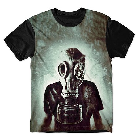 Camiseta As Braba Masculina Mascara de Gás 4 Full Print