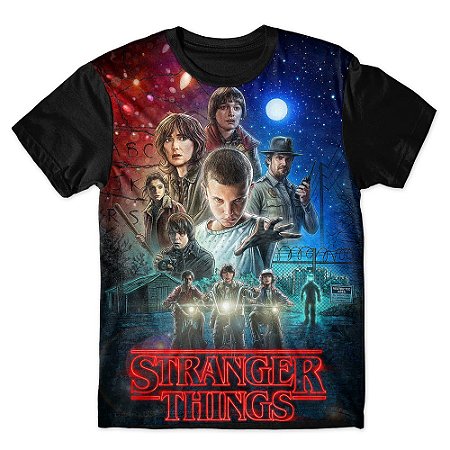 Camiseta As Braba Masculina Stranger Things Full Print