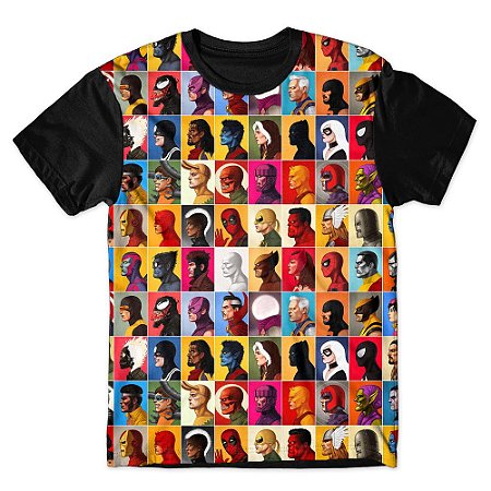 Camiseta As Braba Masculina Personagens Marvel Full Print