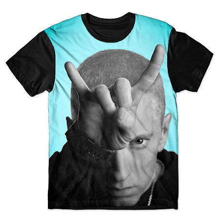 Camiseta As Braba Masculina Eminem Chifrinho Full Print