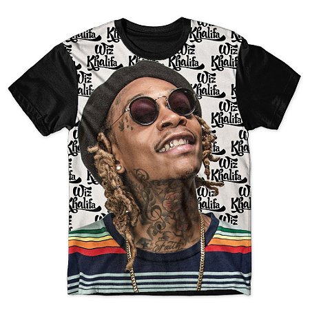 Camiseta As Braba Masculina Wiz Khalifa Smile Full Print