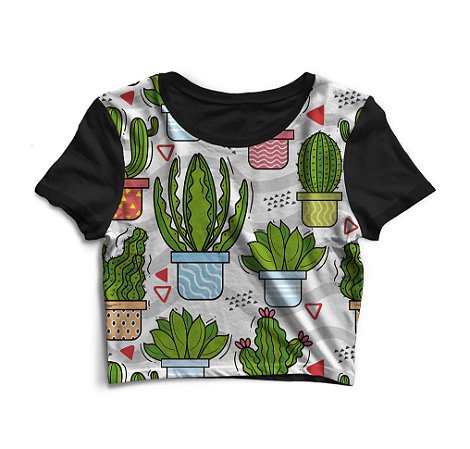 Cropped Blusinha As Braba Cacti Full Print