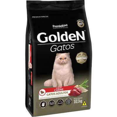 Ração Golden Gatos Adultos Carne 10,1Kg