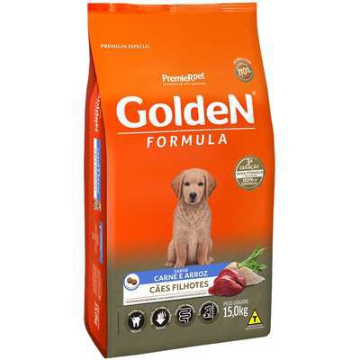 Ração Golden fórmula Filhotes Carne e Arroz 15Kg