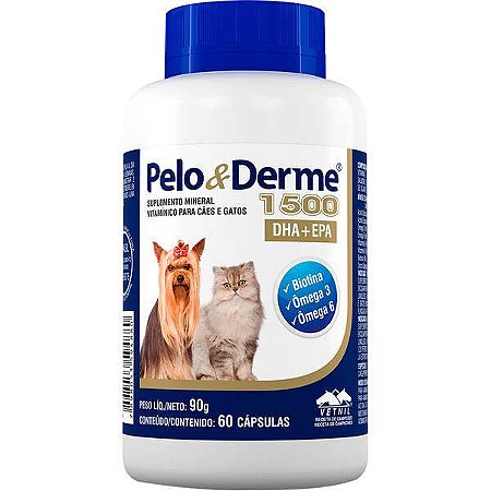 PELO DERME 1500 DHA+EPA - 60 CAPSULAS