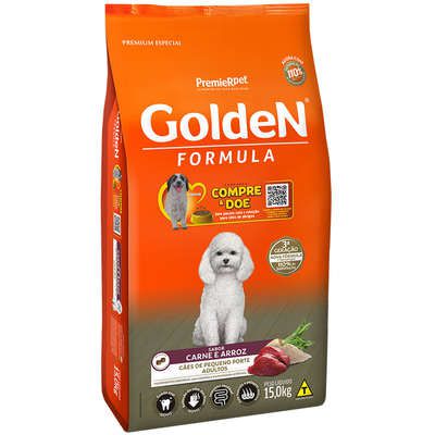 Ração Golden fórmula Adultos Mini Bits Carne e Arroz 1Kg