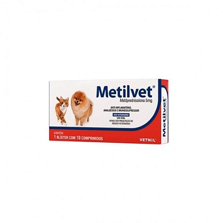 METILVET 5MG - 10 COMPRIMIDOS