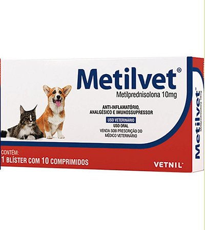 METILVET 10MG  - 10 COMPRIMIDOS