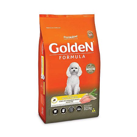 Ração Golden fórmula Adultos Mini Bits Peru e Arroz 10,1Kg