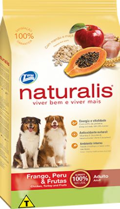 Ração Naturalis Adulto Frango, Peru e Frutas 2kg