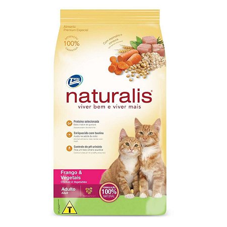 Ração Naturalis Gatos Adulto Frango e Vegetais 10,1kg