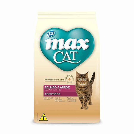 Ração Max Cat Professional Line Castrados Salmão 10,1kg