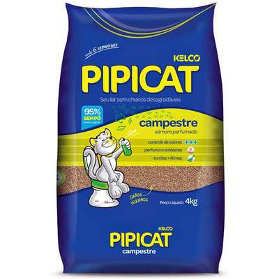 Areia Sanitária Pipicat Campestre 4kg