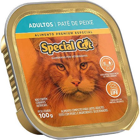Ração Úmida Special Cat Patê - Gatos Adultos Peixe 100g