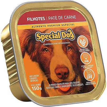 Ração Úmida Special Dog Patê - Cães Filhotes Carne 150g
