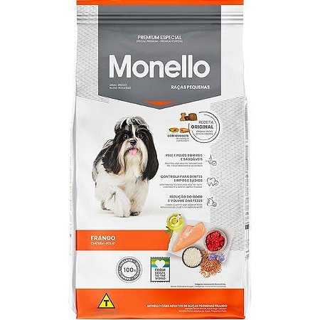 Ração Monello Caes Adultos Raças Pequenas Frango 7Kg