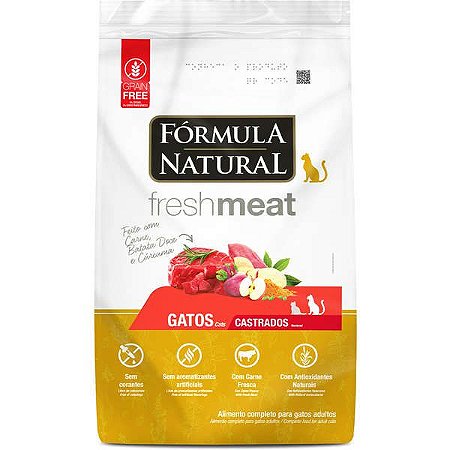 Ração Fórmula Natural Fresh Meat Gatos Castrados - Carne 7kg