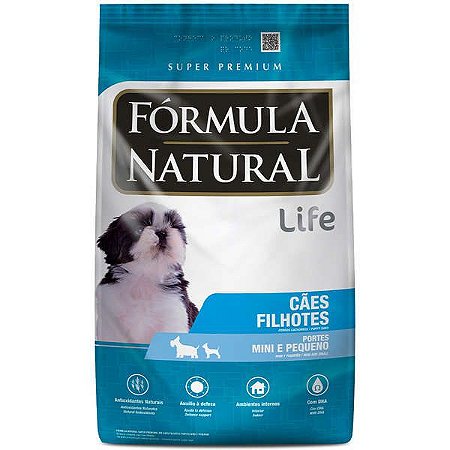 Ração Fórmula Natural Life Cães Filhotes Raças Pequenas e Minis - 1kg