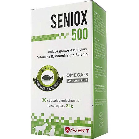 Seniox 500mg - 30 cápsulas
