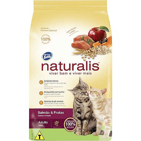 Ração Naturalis Gatos Adultos Salmão e Frutas 3kg