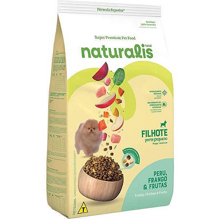 Ração Naturalis Filhotes Raças Pequenas Frango Peru Frutas 10,1KG